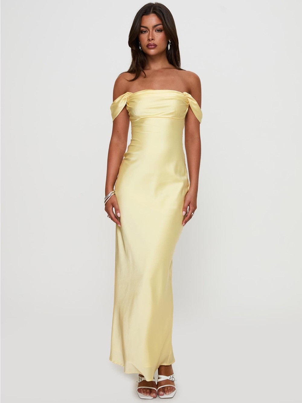 Satin Yellow Dress